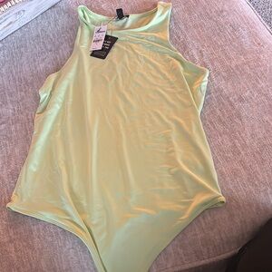 Lime Green Sleeveless Bodysuit
